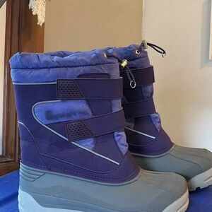 Lands' End Winter Boots size 5M Purple and Gray Outdoors School